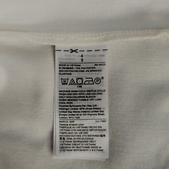 GAP Ponte Long Sleeve Ruffle-Hem Dress NWT - Picture 9 of 9